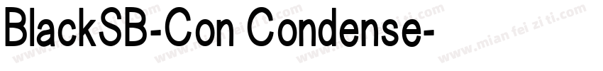 BlackSB-Con Condense字体转换